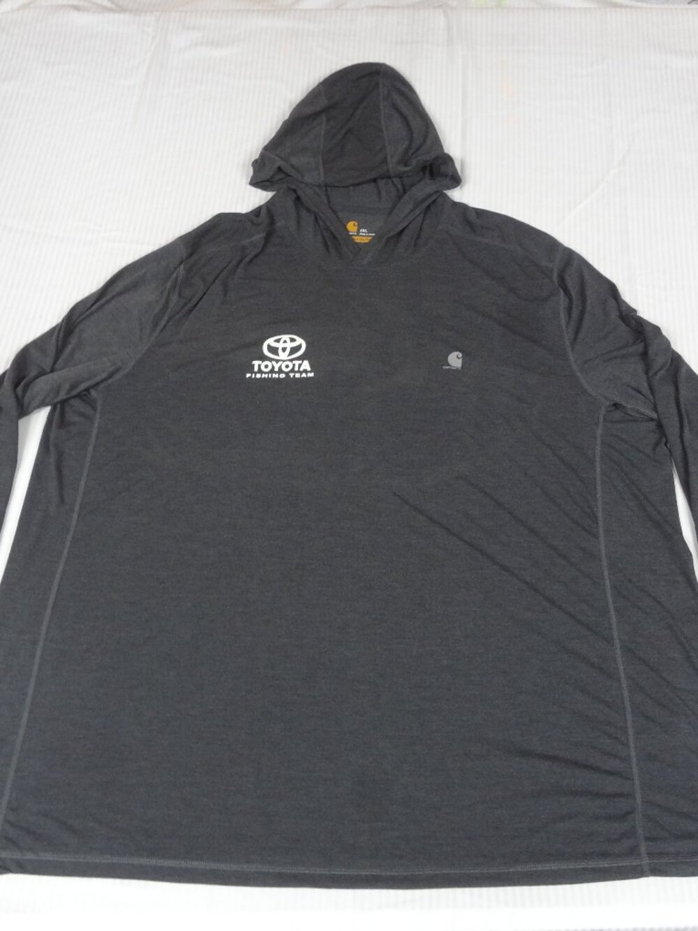CARHARTT MEN’S TOYOTA FISHING TEAM GRAY LIGHTWEIGHT HOODIE SHIRT 4XL M38